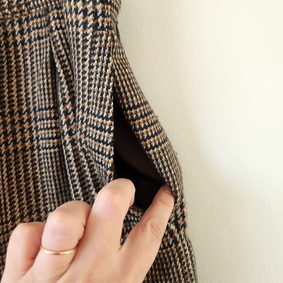 Yves Saint Laurent Vintage Houndstooth Blazer Skirt Set Size 42 - Picture 7 of 11